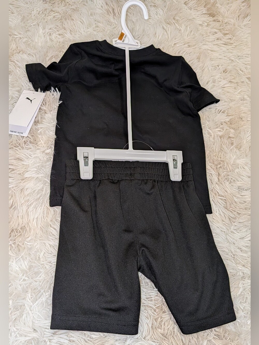 NWT, Puma, 2pc, Black W/Neon, Short Sleeve Tee And Black Shorts -Size 3T - Picture 3 of 4